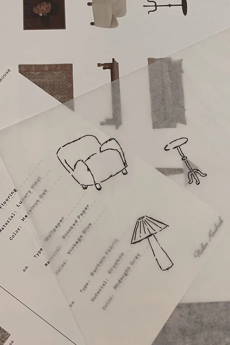 Placeholder — sketches on tracing paper